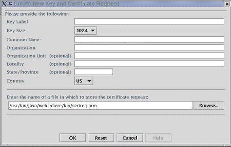 CSR Generation with IBM WebSphere